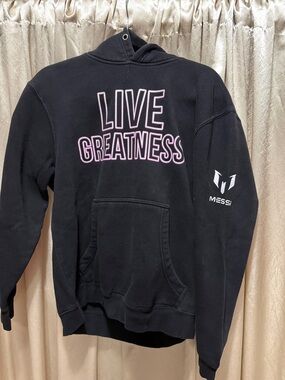 Hard Rock Cafe Black Crewneck Sweatshirt with Pink Outline Text